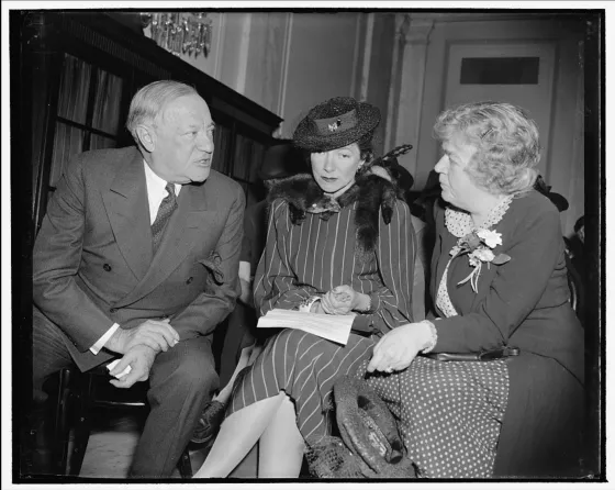 Library of Congress, Prints and Photographs Division, Harris & Ewing Collection. Actress Helen Hayes urges Senate to pass Wagner-Rogers Bill. April 20, 1939